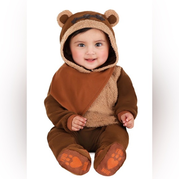 STAR WARS Baby Infant Ewok Bodysuit Costume 6-12 Months Wicket Halloween - Picture 2 of 11